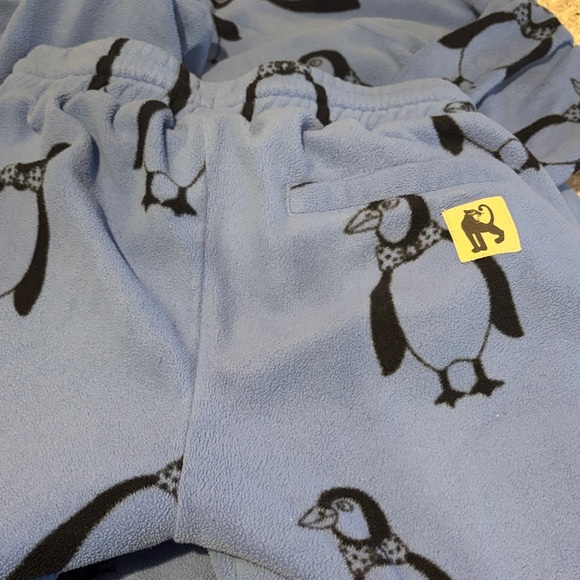 Mini Rodini Blue Penguin Fleece Matching Set - Picture 5 of 5